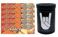 Herb Airtight Container Fresh Kettle with Juicy Jay's Peaches & Cream 1.25 Flavored Hemp Rolling Papers 5 Count DC Crafts Nation- Metal
