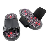 Festnight Acupressure Massage Slipper Foot Massager Jade Stone Acupoint Massage Slippers Shoes Reflexology Sandals for Men Women Black S/M/L/XL