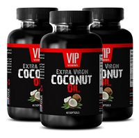Slimming Supplements for Women - Coconut Oil 3000MG - Extra Virgin - Coconut Oil Capsules for Losing Weight - 3 Bottles (180 Softgels)