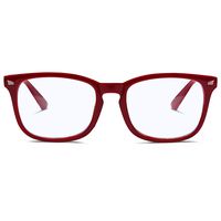 GUVIVI Blue Light Blocking Glasses Square Nerd Eyeglasses Frame Anti Blue Ray Men Women Computer Game Glasses Transparent Lens (Red Wine)