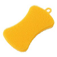 Underleaf Household Silicone Dishwashing Brush Scrubber HOT SALE Red NEW Yellow Pot Brush Kitchen Cleaning