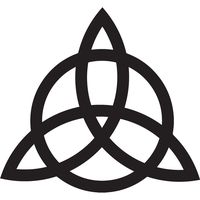 ANGDEST Triquetra Silhouette (Black) (Set of 2) Premium Waterproof Vinyl Decal Stickers for Laptop Phone Accessory Helmet Car Window Bumper Mug Tuber Cup Door Wall Decoration