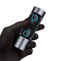 YJYdada Wireless Bluetooth 5.0 Sports Headset Waterproof and Long-Lasting Bass Headset (Black)
