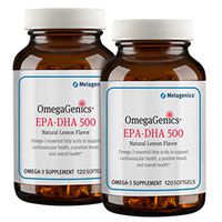 Metagenics OmegaGenics EPA-DHA 500 Lemon 120 Softgels - TwinPak