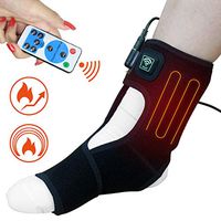 sticro Infrared Heated Foot Ankle Brace Wraps for Planters Fasciitis or Achilles Tendinitis Pain Relief, 4 Auto Off Timers Moist Heat Heating Pad for Men Women Arthritis Injury