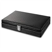 YX Xuan Yuan Cigar Box, Cigar Professional Humidor, Portable Cedar + PU Crocodile Cigar Moisturizing Gift Box with Hygrometer Size: 20x27.5x5cm Place 25 Cigars Cigar Box