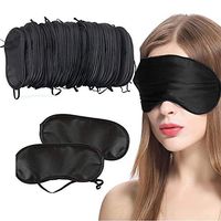 Hofumix Eye Sleep Mask Silk Sleeping Mask Smooth Eye Mask Cover Travel Relax Sleeping Blindfold for Night Sleep, Nap, Ultimate Sleeping Aid, Travel, Meditation with Adjustable Strap 20pcs