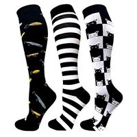 Compression Socks For Women&Men 3/6 Pairs - Best Medical for Running Athletic Flight Travel Circulation Recovery, 20-30mmHg (Assorted 22-3 Pairs, Large/X-Large)