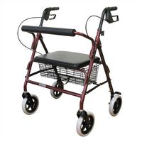 Karman Healthcare R-4800-BD Heavy Duty Rollator-Burgundy