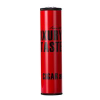 LUBINSKI Aluminium Alloy Cigar Jar Tube Humidor W/Humidifier Hygrometer Cigar Moisturizing Case, Packed by Nice Gift Box (Black)