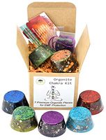 Santo Spirit Orgonite Chakra Kit 7 Piece EMF Protection Tower Busters | Free Bonus Pendant | Positive Healing Orgone Accumulator | Powerful Energy Generator | Entire House Protection