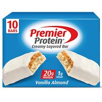 Premier Protein 20g Protein bar, Vanilla Almond, 2.08 Oz, (10Count)