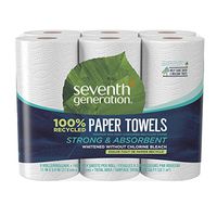 Seventh Generation Paper Towels, 100% Recycled Paper, 2-ply, 6 Rolls (Packaging May Vary)