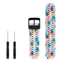 Tkasing Replacement Silicone Smart Wrist Watch Accessory Band Strap for Garmin Forerunner 220/230/235/620/630, (1Q)