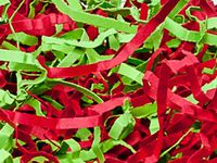4oz Bag Heavy Duty RED & Lime Green Gift Basket Shred Crinkle Paper Grass Filler Bedding nfLG -1827