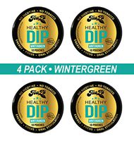 TeaZa Herbal Energy Pouches - Wintergreen with Caffeine - 4 Cans - Nicotine-Free and Tobacco-Free Herbal Snuff - Great Tasting & Refreshing Tobacco Alternative