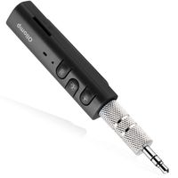 Bluetooth Receiver,Oliomp Bluetooth Car Aux Adapter Receiver with TF Card Slot,Portable Hands-Free 3.5mm Headphone Jack Bluetooth Adapter for Home Audio Music Car Stereo System (Black)