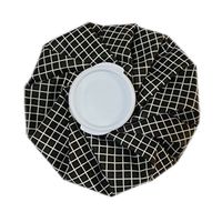 Utility Ice Bag for Hot and Cold Treatments, Black Grid