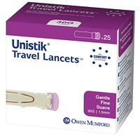 Owen Mumford Unistik 3 Gentle Single Use Safety Lancets, 25 Count