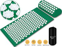 Lotus Acupressure Mat and Neck Pillow Set Back and Neck Pain Relief,Include Yoga Acupuncture Mat + Pillow + Backpack for Relieves Stress,Sciatic,Insomnia,Trigger Relaxation Therapy