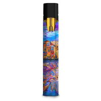 IT'S A SKIN Decal Vinyl Wrap Compatible with STIIIZY (TM) Premium Vaporizers Sticker Sleeve/Colorful Oil Painting Water Reflection Town Homes