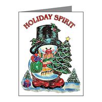 Note Cards (10 Pack) Christmas Spirit Snowman with Tree
