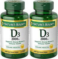Nature's Bounty Vitamin D-3, 2000 Iu, 480 Softgels (2 X 240 Count Bottles) (Packing may vary)
