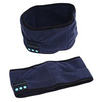 【Relaxation Sleep Headphones】 Help Treating Insomnia Lose Sleep with Built-in Stereo Speakers Comfortable Gentle for Sleeping, Relaxation, Meditation (Navy Blue)