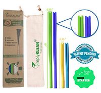 Patent-Pending RESEALABLE, REUSABLE 100% Premium Food Grade Silicone Straws | Easy to Clean | Easy to open and close | Hot and Cold Compatible | BPA-Free (Multi, Family-Pack)