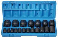 Grey Pneumatic (1719) 1/2 Drive 19-Piece 12-Point Standard Length Fractional Socket Set by Grey Pneumatic