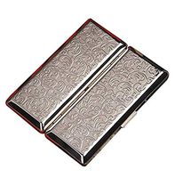 Stainless Steel Metal Cigarette Case Portable Anti Pressure Cigarette Box,Silver