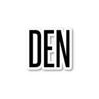 DEN Denver Sticker Airport Codes Stickers - Laptop Stickers - Vinyl Decal - Laptop, Phone, Tablet Vinyl Decal Sticker S12167