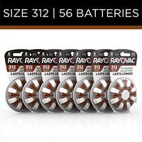 Rayovac Hearing Aid Batteries Size 312 for Advanced Hearing Aid Devices,56 Count