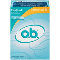 o.b. Applicator Free Digital Tampons, Super Plus - 40 Count (Pack of 3)