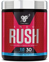 BSN Endorush Pre-Workout Powder, Energy Supplement for Men and Women, 300mg of Caffeine, with Beta-Alanine and Creatine, Blue Raspberry, 30 Servings