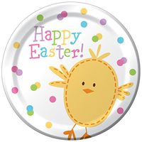 Creative Converting 8 Count Paper Dessert Plates, Bunny and Chick