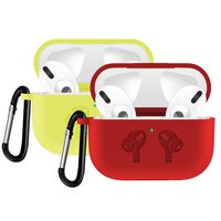 LANGXIANGO AirPods Pro Case Protective with 2 Pack, Protective Skin with Keychain, Compatible with Newest Apple AirPods Pro Charging Case 2019 Release Soft Slim Silicone Cover 2 Piece