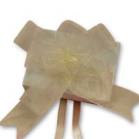 4" Ivory Sheer Fabric Butterfly Bow | Quantity: 50