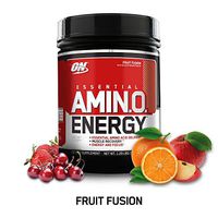 Optimum Nutrition Essential Amino Energy, Fruit Fusion, Keto Friendly BCAAs, Preworkout and Essential Amino Acids with Green Tea and Green Coffee Extract, 65 Servings