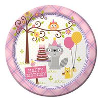 Creative Converting 8 Count Paper Dinner Plates, Happi Woodland Girl - 425671