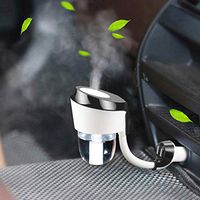 Vyaime Car Diffuser Humidifier, Essential Oil Aromatherapy Diffusers with Dual USB Charger Adapter, Ultrasonic Air Refresher Purifier for Vehicle Automobile(Black)