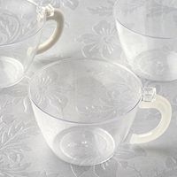Efavormart 60 Pack 6oz Plastic Disposable Coffee Cups with Handle for Party Event Decoration