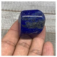 49.9g, 1.2"x1.5"x1.1", Natural Untreated Small Lapis Lazuli Tumbled Glassy Polished Gemstone, Freeform, Metaphysical, Healing Stone, F2853