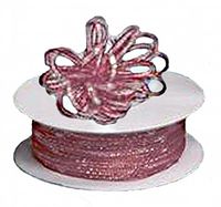 3mm-1/8" Organza Pull Bow Ribbon Mauve 50yd