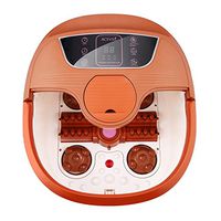 ACEVIVI Foot Spa Bath Massager with Heat and Massage and Bubble Jets, Motorized Shiatsu Massage Ball + Motorized Maize Roller + Rotatable Pedicure Stone, Red Light, Adjustable Time & Temperature,LED