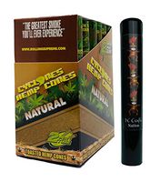 Herb Airtight Tube Pocket Protector with Cyclones Natural Hemp Cones 24 Count Box DC Crafts Nation- Tiki Man