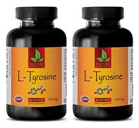 Brain and Memory Support - L Tyrosine 500MG - l tyrosine Capsules - 2 Bottles (120 Capsules)