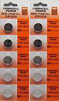 Loopacell CR1620 3 Volt Lithium Batteries (10 Pack)