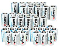 40 PCS CR123 Tokeyla Battery 3V CR123A Lithium Button Top Non-Rechargeable Batteries for Large Current Discharge of Electronic Products