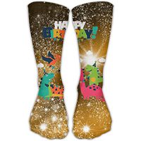 Unisex Happy Birthday Dinosaurs Funny Cute Novelty Cotton Socks